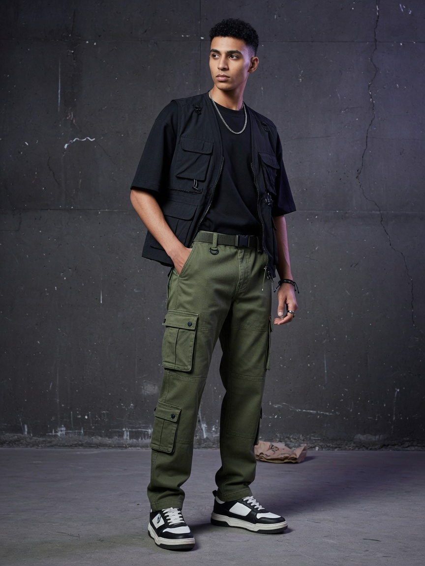 Olive Cargo Pants